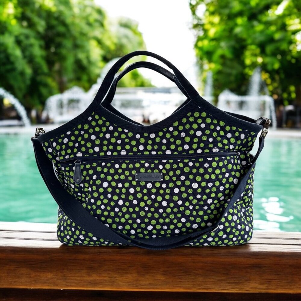 Vera Bradley Quilted Carryall Travel Bag in the "Lucky Dots" Limited Edition - Picture 1 of 16